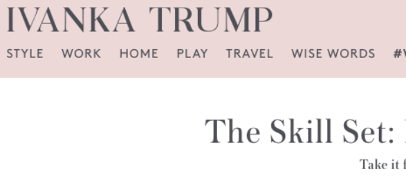 The Skill Set: How to Be a Boss at Home, Ivanka Trump online