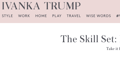 How to Be a Boss at Home, Ivanka Trump