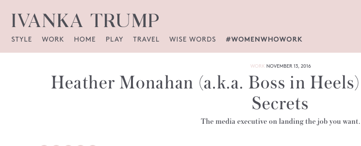 ivanka Trump Heather Monahan Boss in Heels